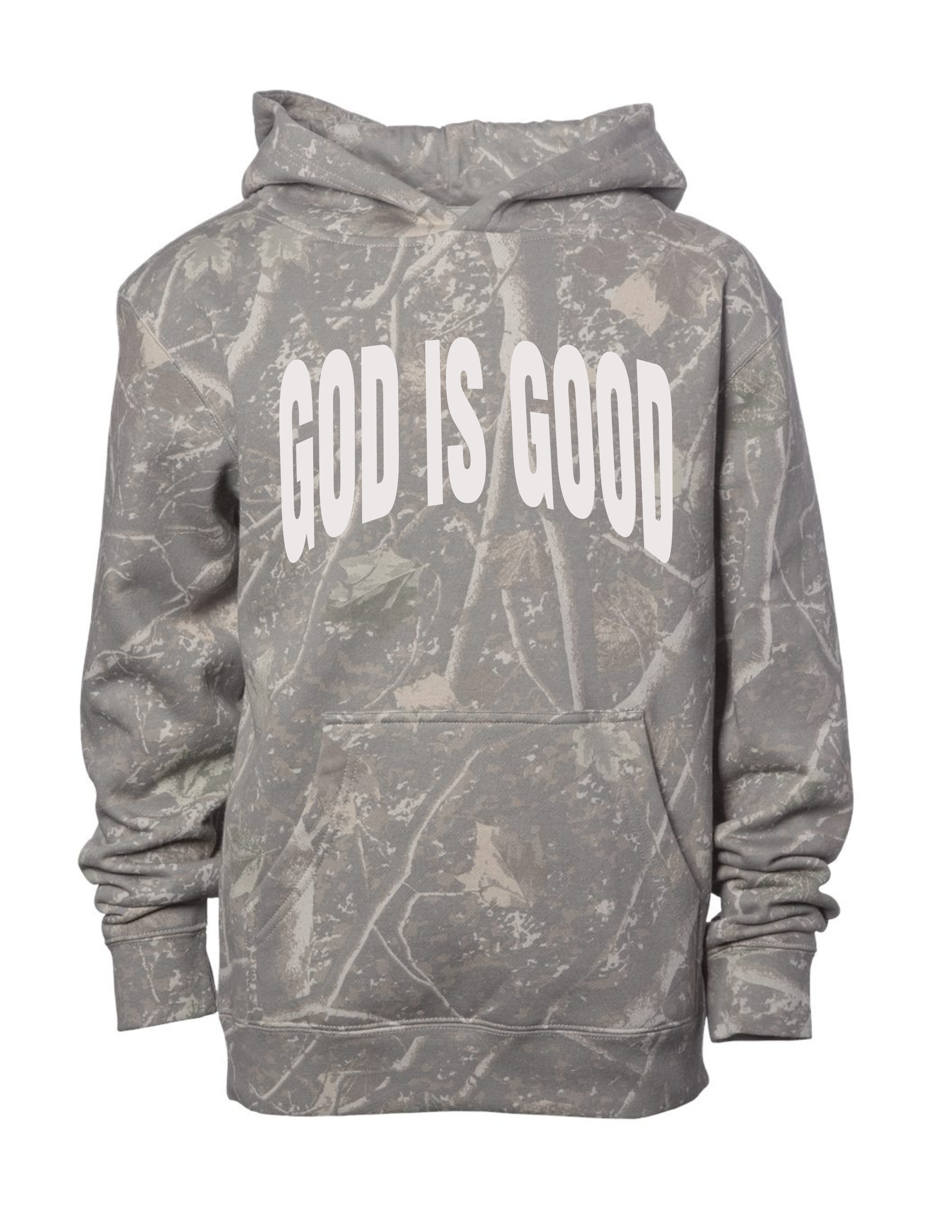 God Is Good Youth Camo Hoodie