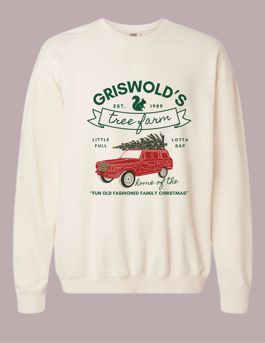 Lightweight Christmas Tree Farm Sweatshirt