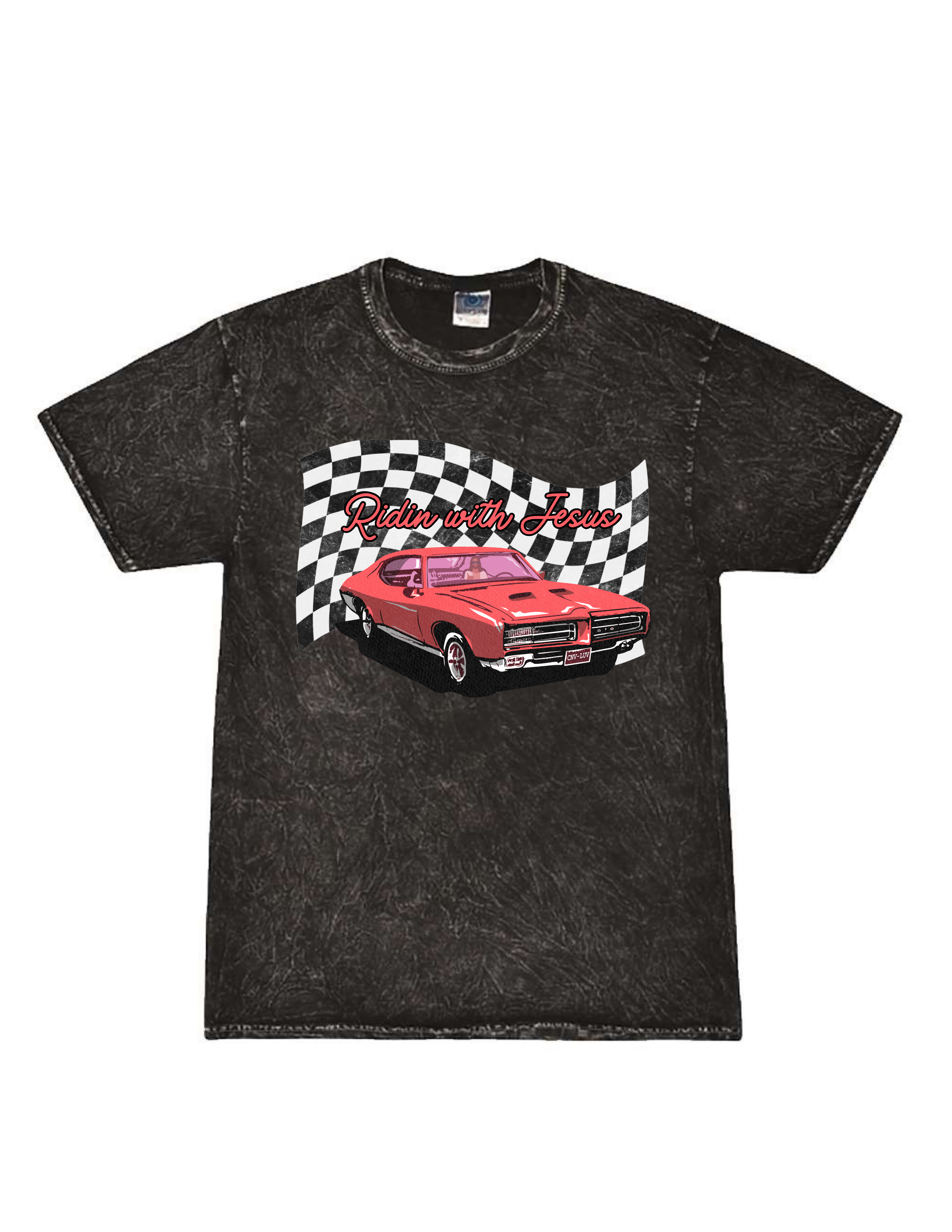 Ridin With Jesus Mineral Wash Tee